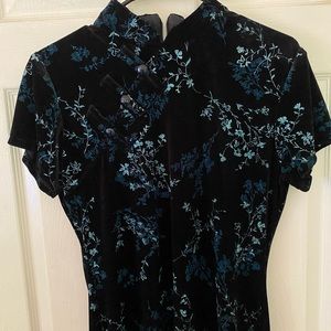 Black Velvet Evening Gown